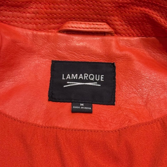 Lamarque Womens Leather Jacket Donna in grenadine, size M - Picture 10 of 16